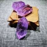 Natural Brazilian Amethyst Double Terminated Crystal Set - 2 Pcs