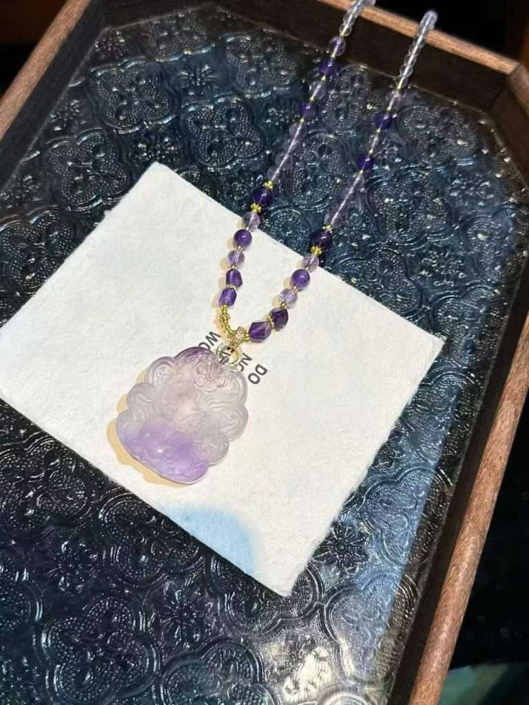 Amethyst Fairy Fox Pendant