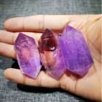 Natural Brazilian Amethyst Double Terminated Crystal Set – Meditation & Chakra Balance (2 Pcs)