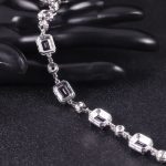 Natural amethyst bracelet in 925 sterling silver – 1.9ct luxury geometric design, European style