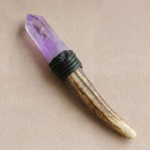 Handmade Natural Amethyst Antler Scepter for Witchy Altar Decor & Rituals