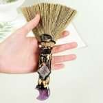 Natural Amethyst Cinnamon Broom Decor
