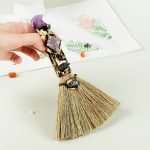 Natural Amethyst Cinnamon Broom Decor