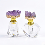Natural Amethyst Raw Stone Perfume Bottle