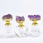 Natural Amethyst Raw Stone Perfume Bottle
