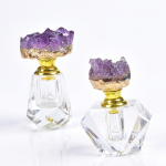 Natural Amethyst Raw Stone Perfume Bottle