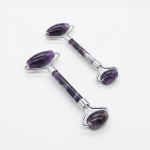 Natural Amethyst Face Roller and Gua Sha Set