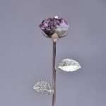 Elegant Hand-Carved Amethyst Crystal Rose for Romantic Decor & Healing Gifts