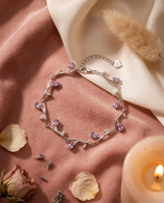Enchanted Vine Natural Amethyst Bracelet in 925 Sterling Silver