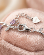 Enchanted Vine Natural Amethyst Bracelet in 925 Sterling Silver