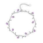 Enchanted Vine Natural Amethyst Bracelet in 925 Sterling Silver
