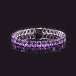 Eternal Sparkle Natural Amethyst Tennis Bracelet in 925 Silver