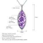 Imperial Leaf Amethyst Cluster Statement Necklace in 925 Silver