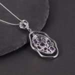 Royal Vineyard Amethyst & Chrome Diopside Cluster Pendant