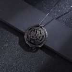Shadow Garden Vintage Black Silver Amethyst Necklace
