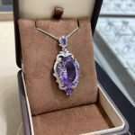 Stellar Radiance 31.5ct Fantasy-Cut Amethyst Pendant in 925 Silver