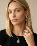 Stellar Aurora Millennium Cut Amethyst Jewelry Collection - 925 Silver - Image 2
