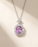 Velvet Dahlia Amethyst & Garnet Floral Necklace in 925 Silver