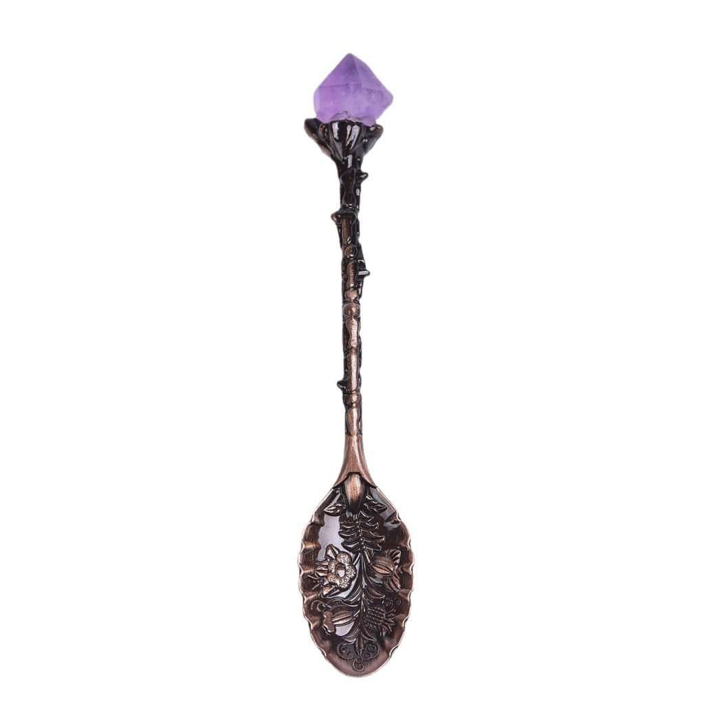 amethyst crystal spoon